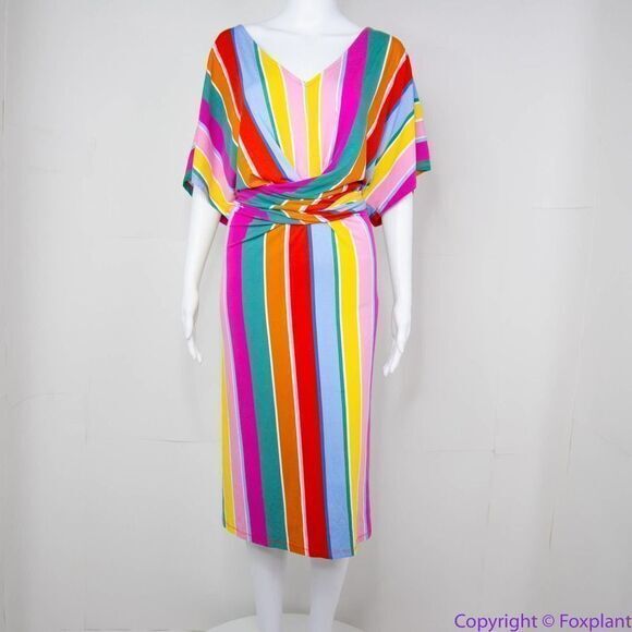 NEW Eloquii‎ Rainbow Wrap Around Dress, size 18 - Picture 13 of 16